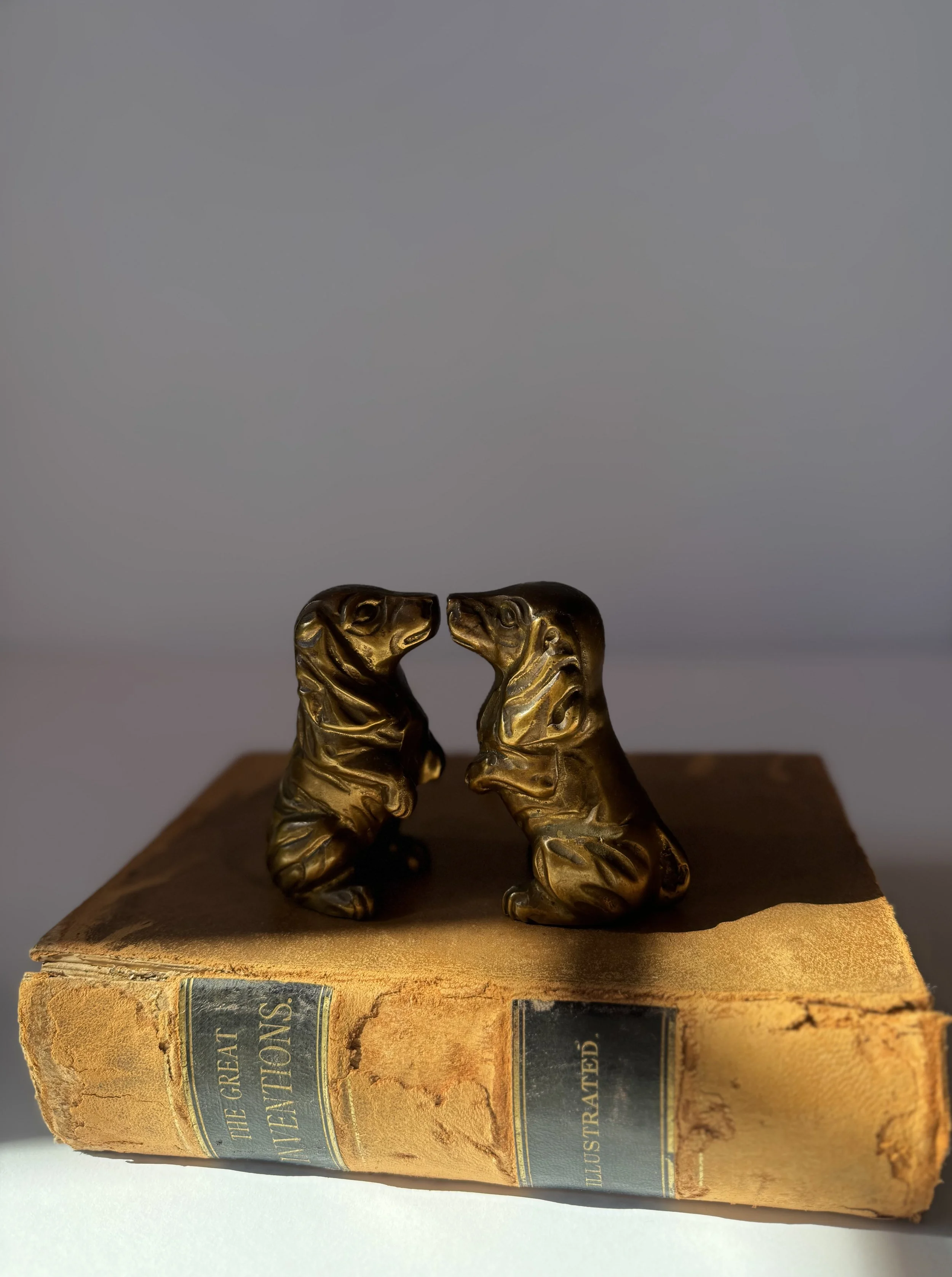 Vintage Brass Dogs