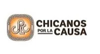 Logo for Chicanos Por La Causa with a stylized emblem and text