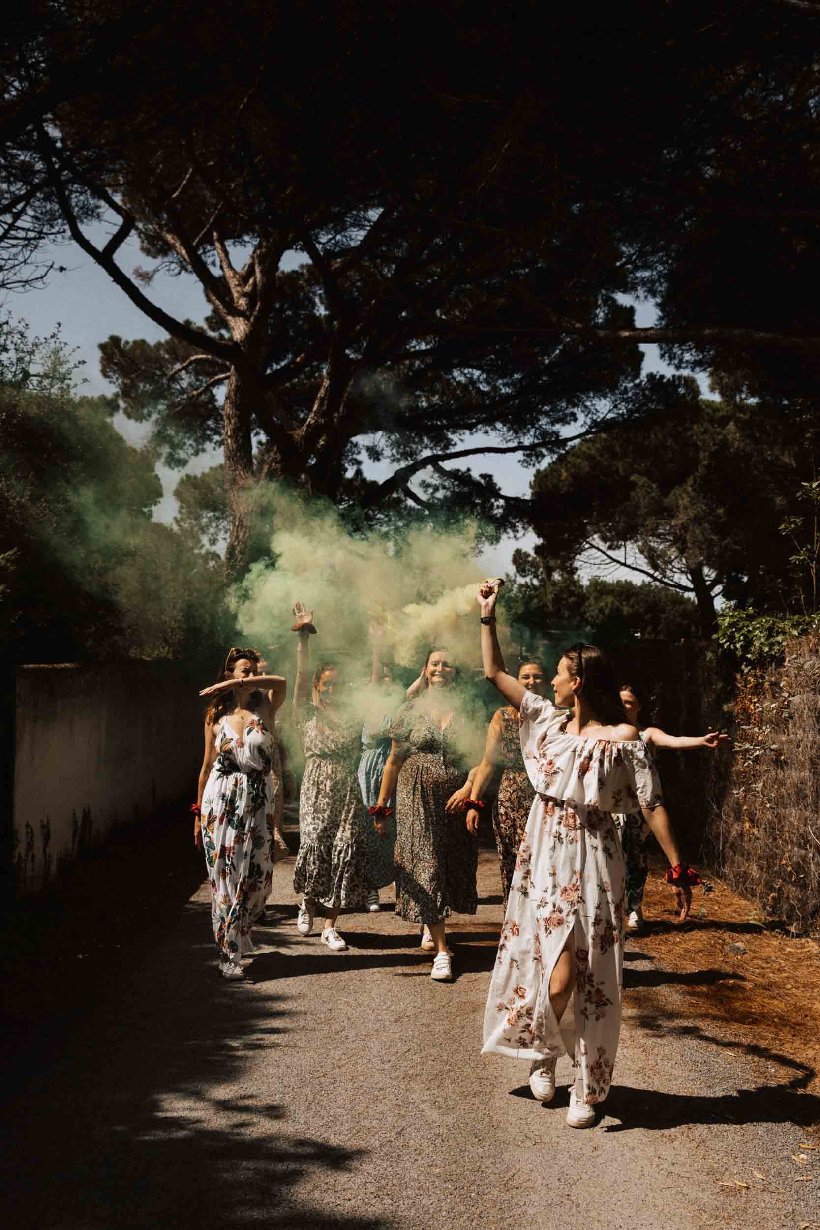 Fumigènes à main — Photographe EVJF