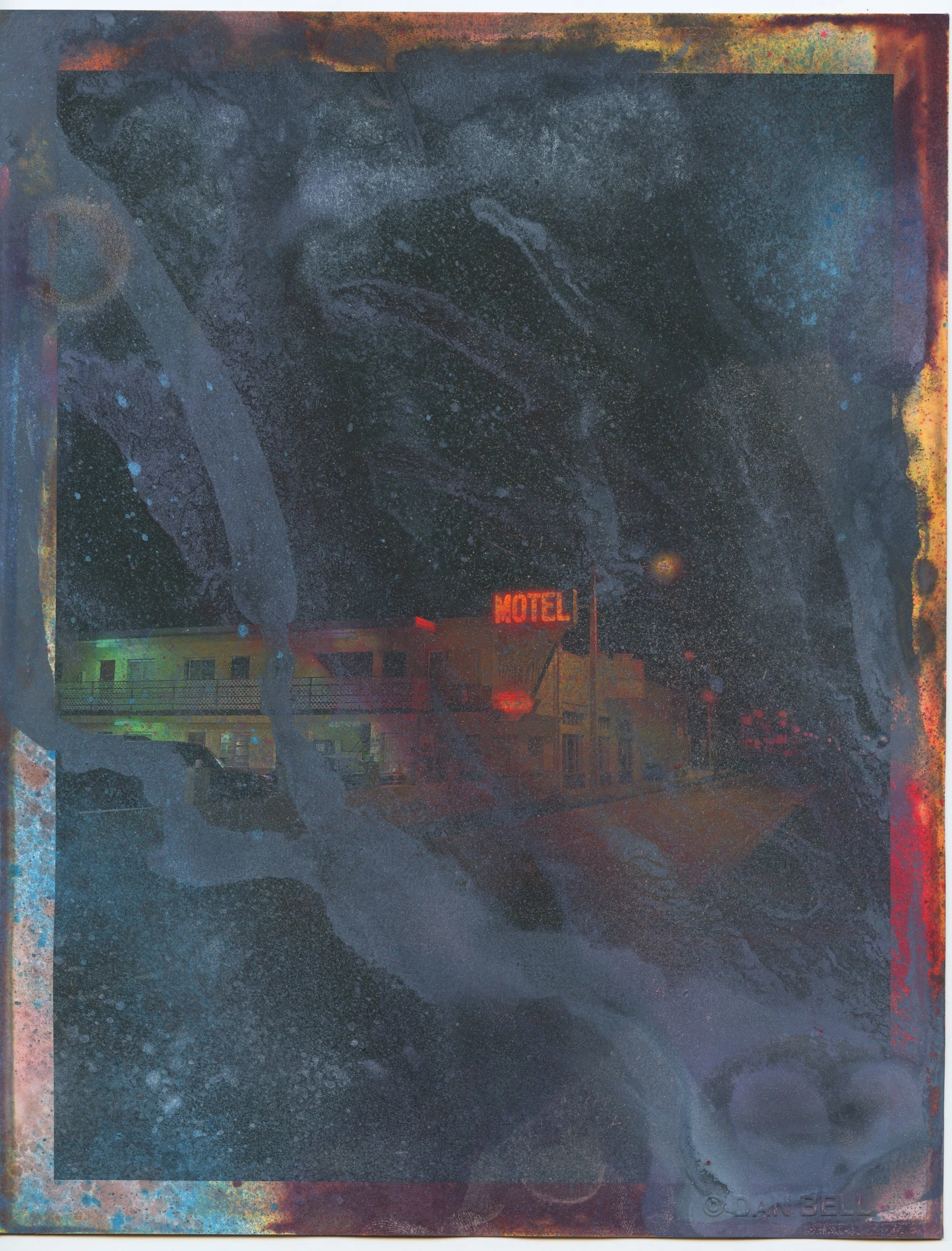 Untitled #9 (2026) Hand Painted Oxide Dye Giclée Artwork on Cotton Rag Paper