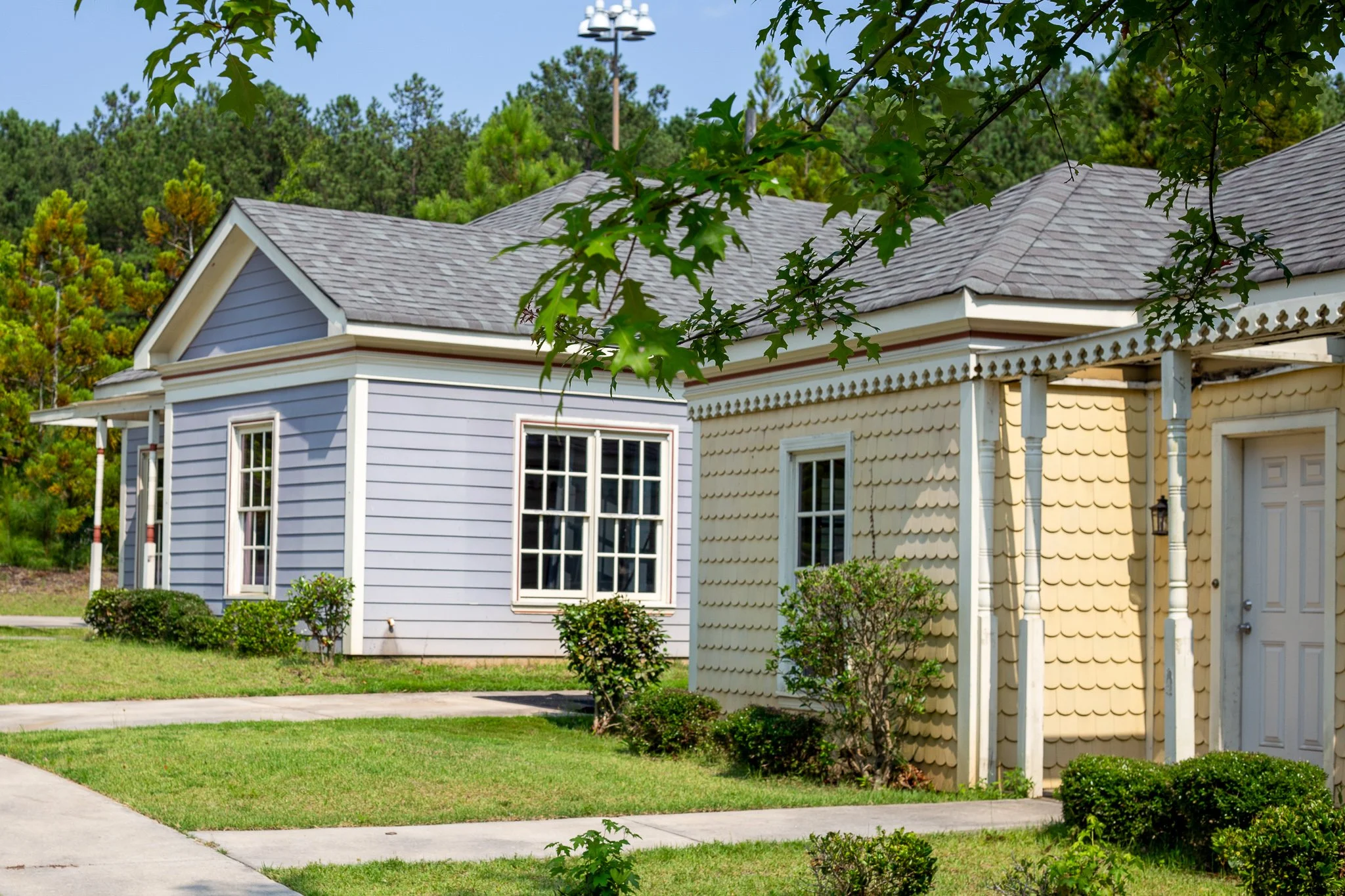 Pangaea Studios Atlanta Residential Backlot blue and yellow small homes