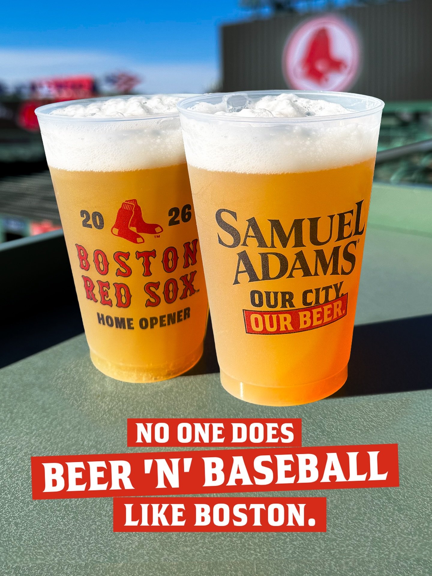 Tomorrow we&rsquo;re celebrating Boston&rsquo;s Home Opener with special commemorative pint cups for the 2026 season. Grab yours at the Sam Deck or Sammy&rsquo;s on Third. Limited supply, this weekend only.