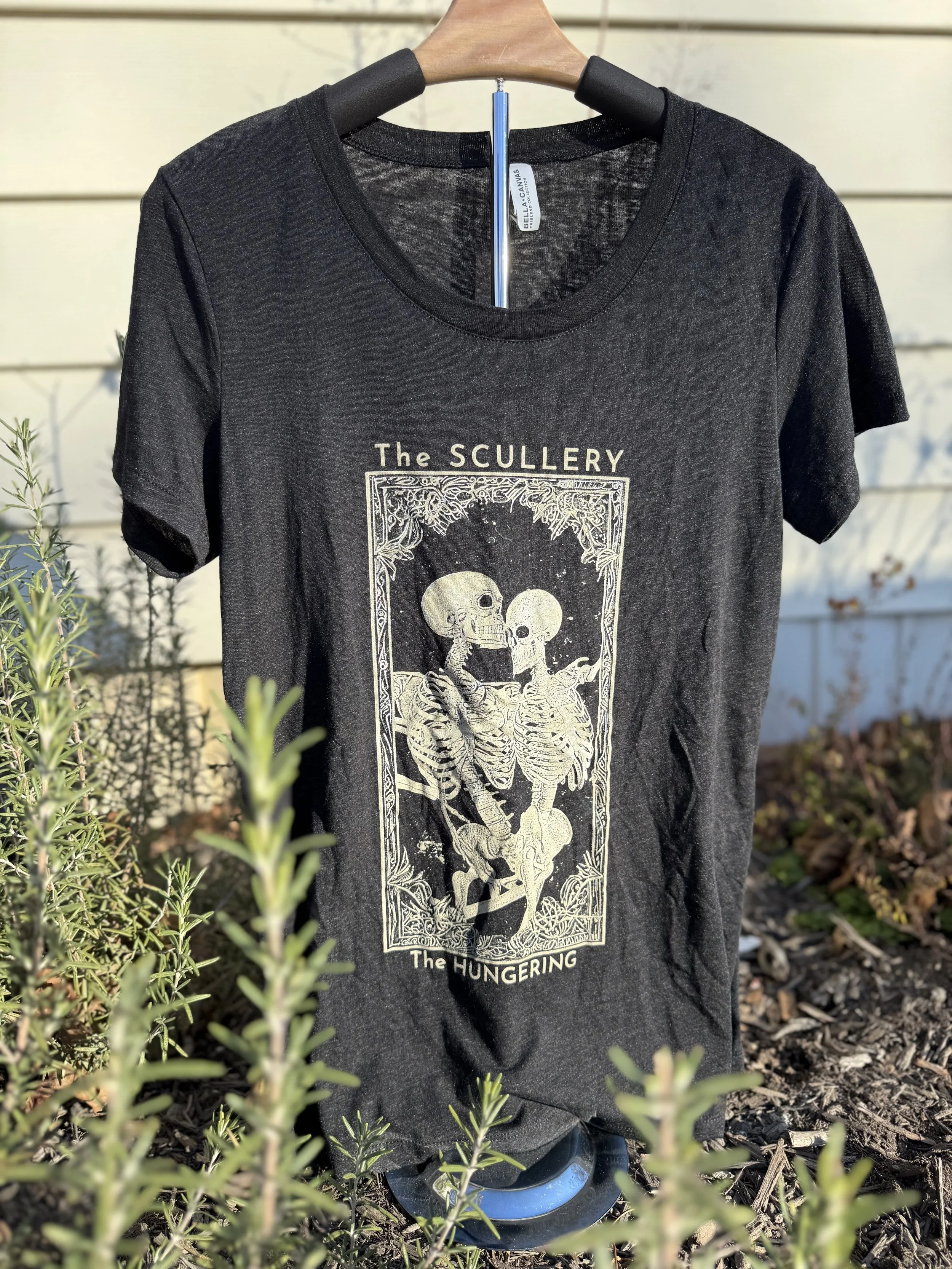 Hand Screen Printed The Hungering Women's TShirt, Charcoal Heather