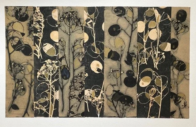 DARK MATTERS, collagraph/collage