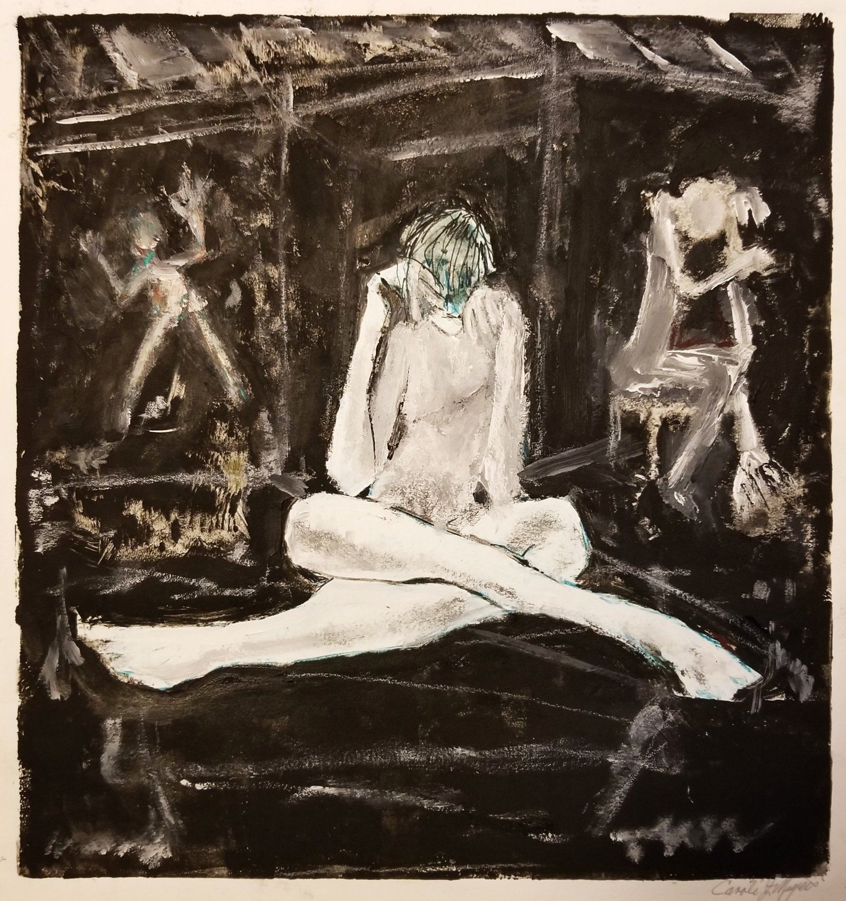 AS TIME GOES BY, monotype, 12 1/2" x 11 3/4"