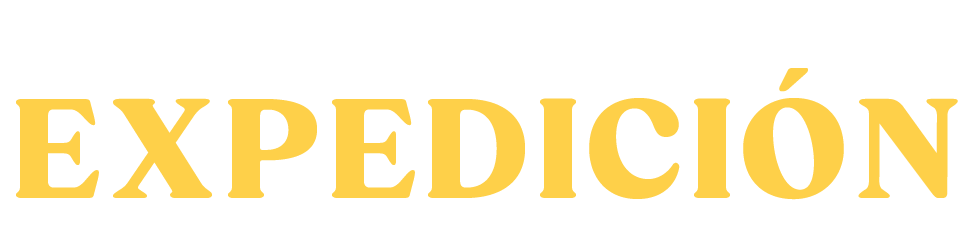 Text in Spanish saying, "Se parte de la expedición," meaning "Part of the expedition."