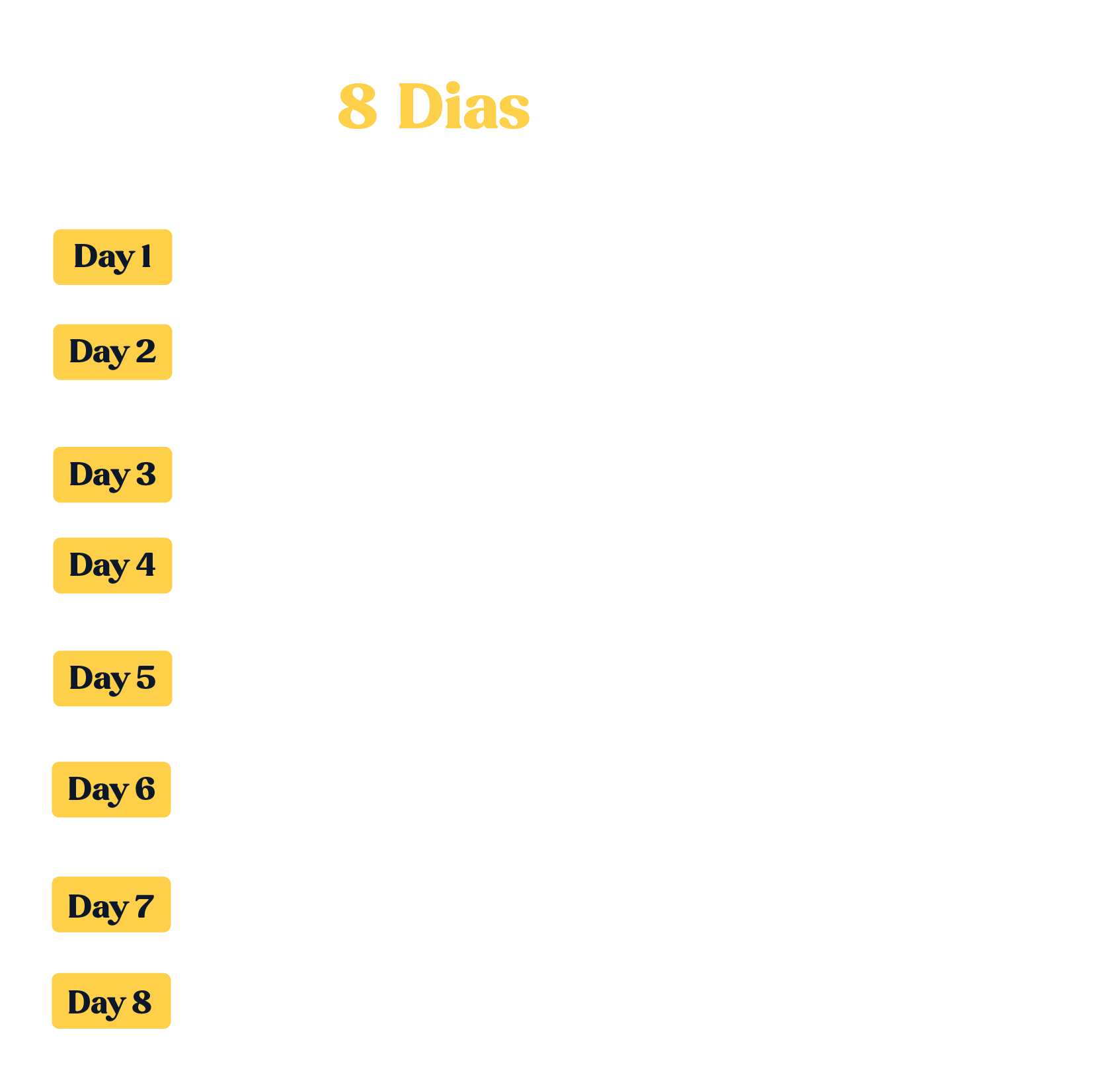 Tour itinerary schedule with daily activities and descriptions in Spanish for a trip in Ecuador, covering Quito, Llanganates Sangay, Río Anzu, Yasuni, and returning to Quito.