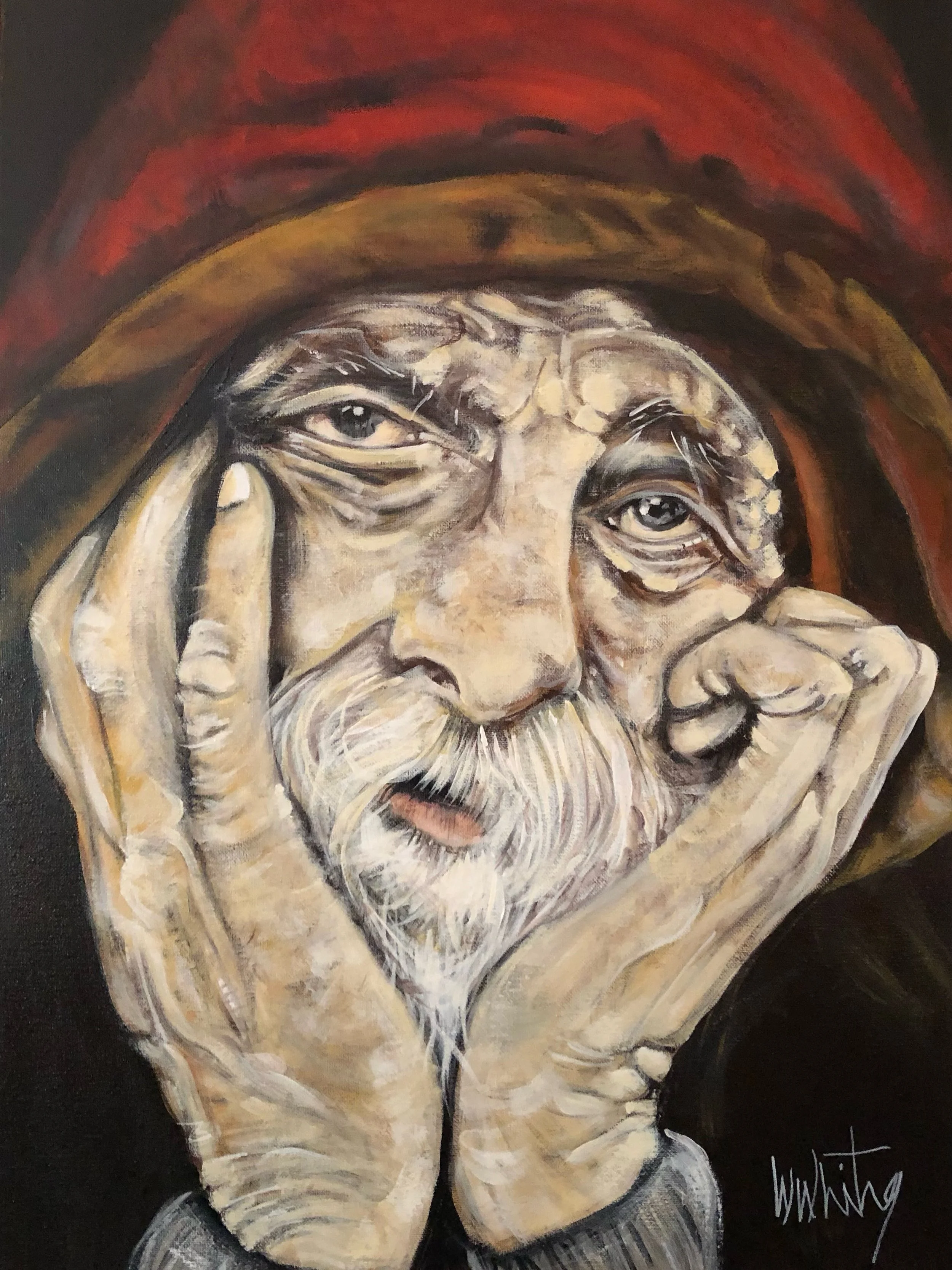 "Homeless in a Hoodie" 18"x24"