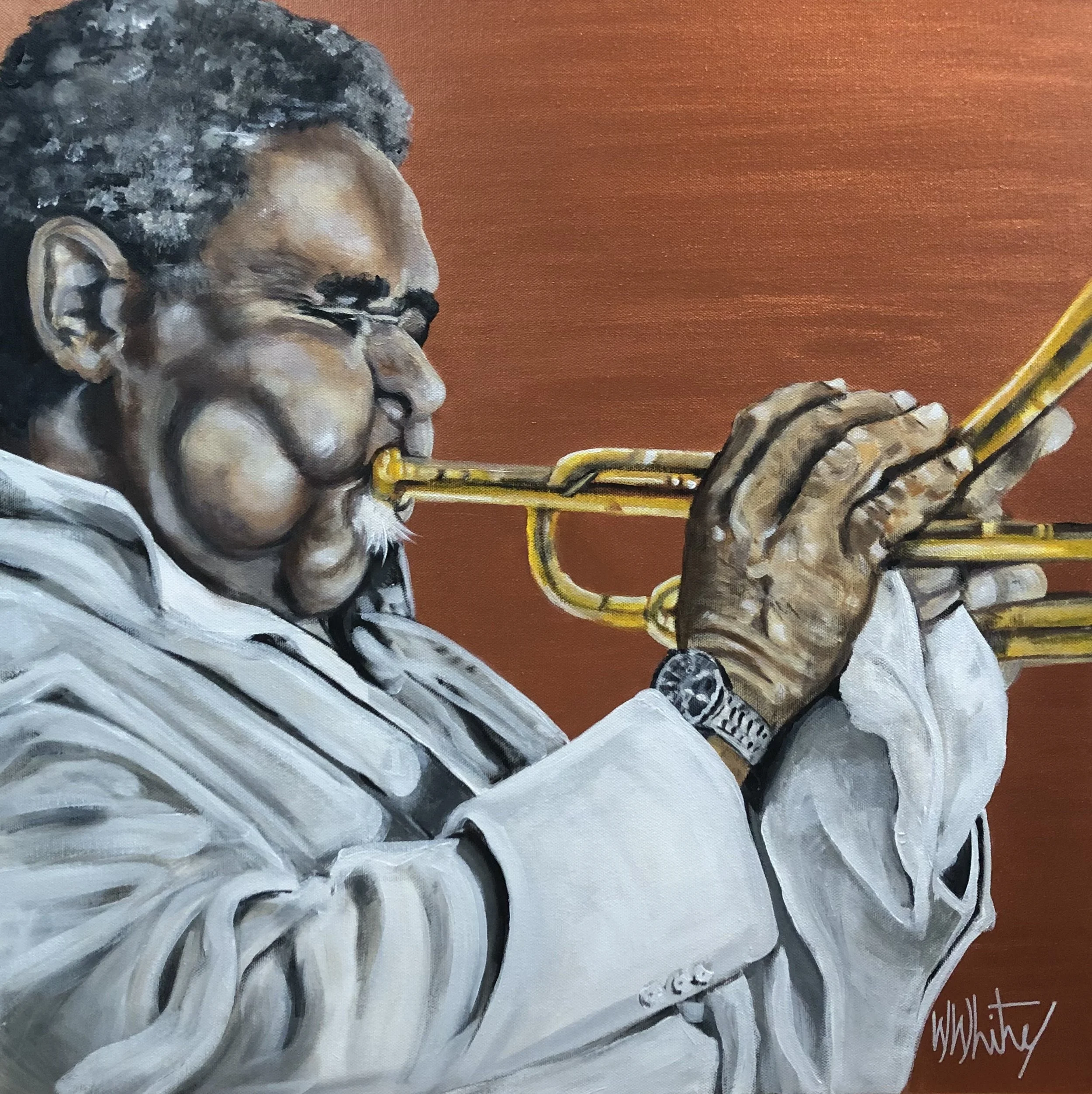 Dizzy Gillespie "Dizzy" 20"x20"