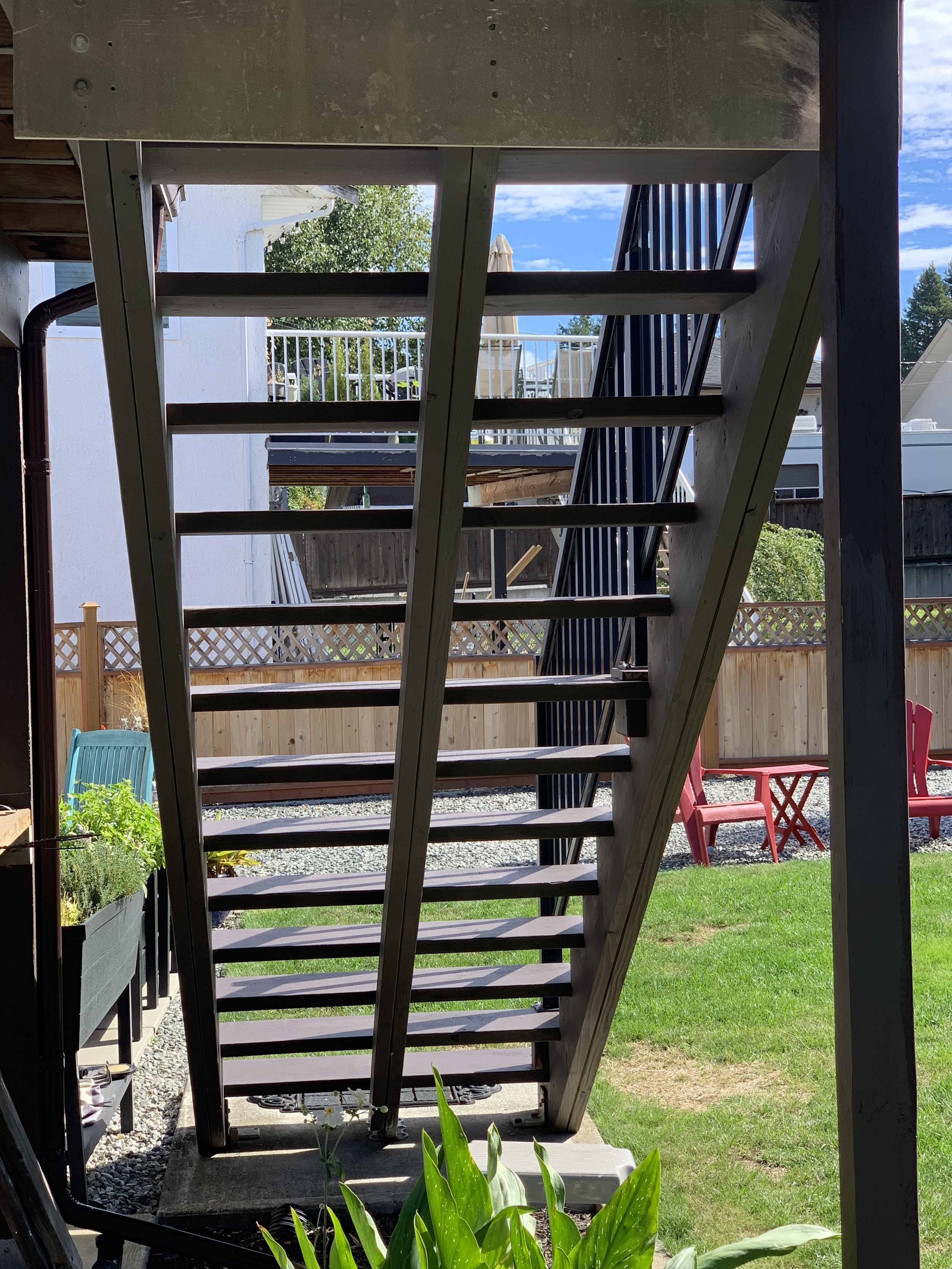 New Deck Stairs - Underside