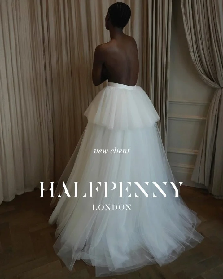 So excited to be working with the iconic @halfpennylondon 🤍

Truly honoured to support a British-made bridal brand that&rsquo;s not only at the forefront of bridal design, but also creates with soul, integrity, and passion.

Thank you for the warmes