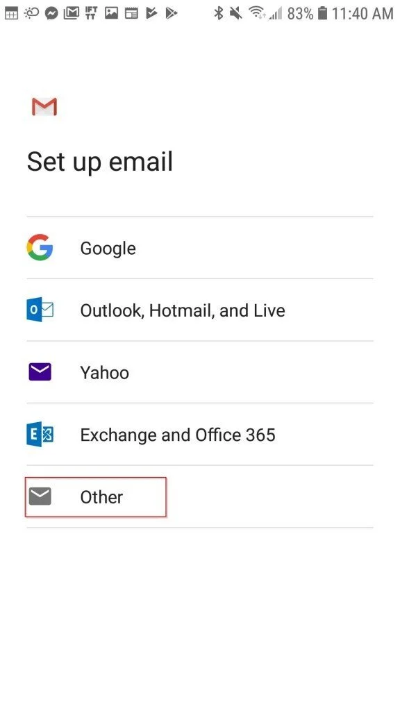 Step 4.  Select Other