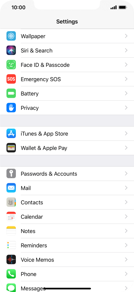 Step 1. Locate your email settings:
On your iPhone or iPad, open Settings (typically on your homescreen).
Tap Passwords & Accounts.