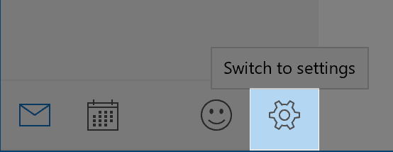 If mail has been set up. Step 1. Select the Settings icon (the gear located at the bottom of the screen).