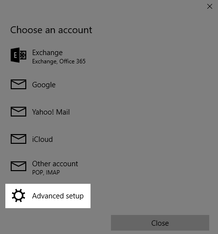 Now that the account has been created, it is time to enter the settings for Zimbra. Step 1. On the new account screen, click Advanced setup.