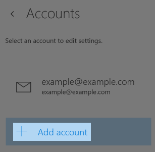 Step 3. Select Add account