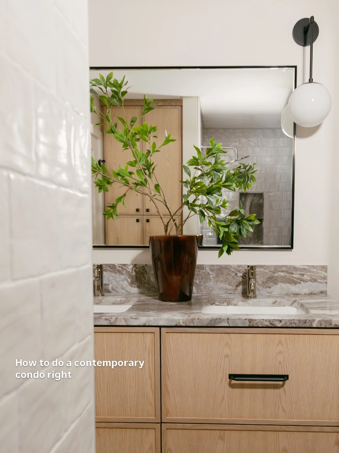 Contemporary condos are tricky.

They either feel cold&hellip; or underwhelming.

The difference here: 
We added warmth, mixed materials and subtle contrast.

The little details really do the work here. 🤍