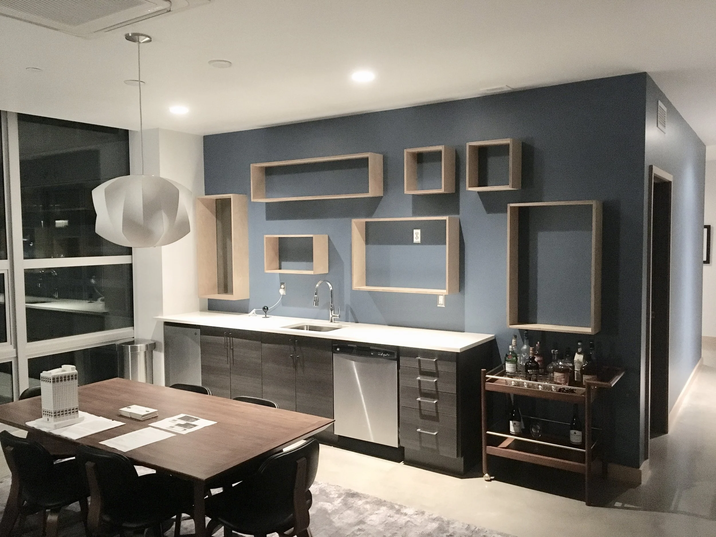 Accent wall shelves