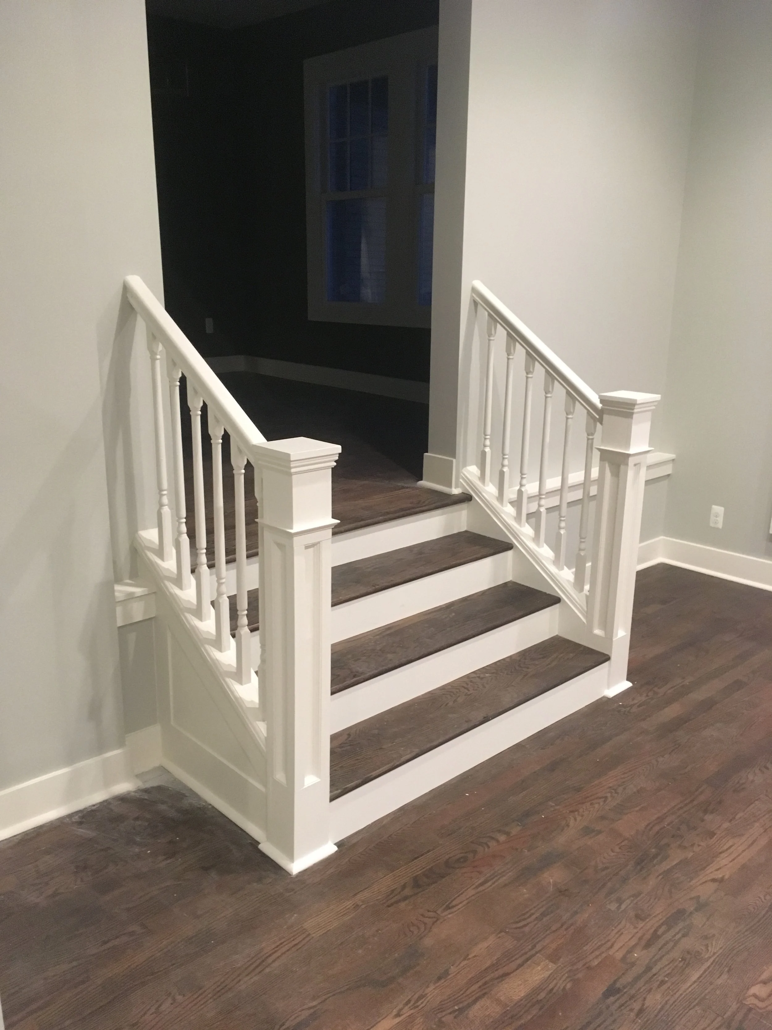 Staircase and railing
