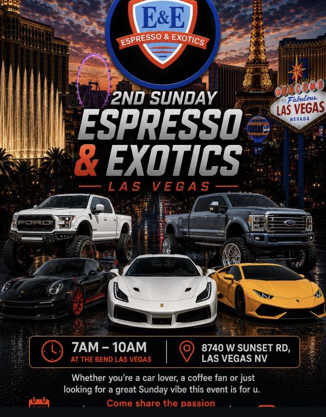 Espresso and Exotics Las Vegas sep 13th 2026