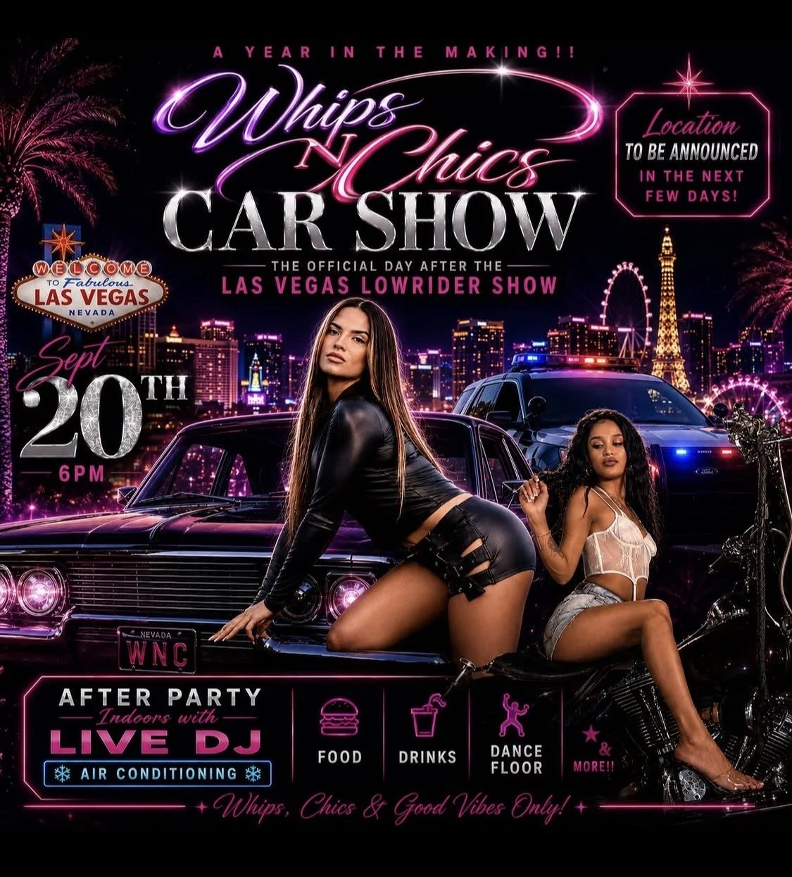 Whips-N-Chips Car Show The Day After Las Vegas Lowrider Show sep 20th 2026