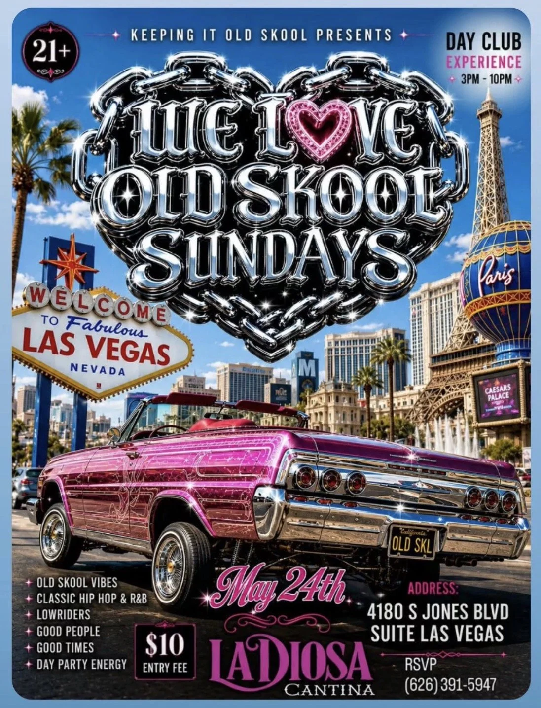 Lowrider We Love Old Skoll Sundays La Diosa Cantina may 24th 2026