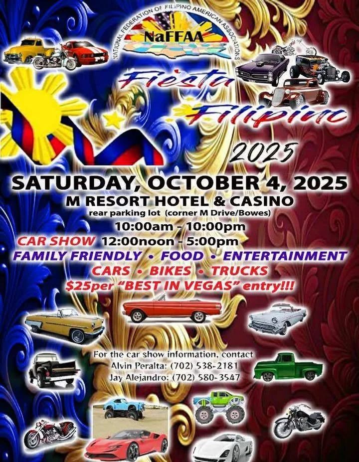 NAFFAA Fiesta Filipino Car Show at M Resort National Federation Of Filipino American Association Oct 4th 2025