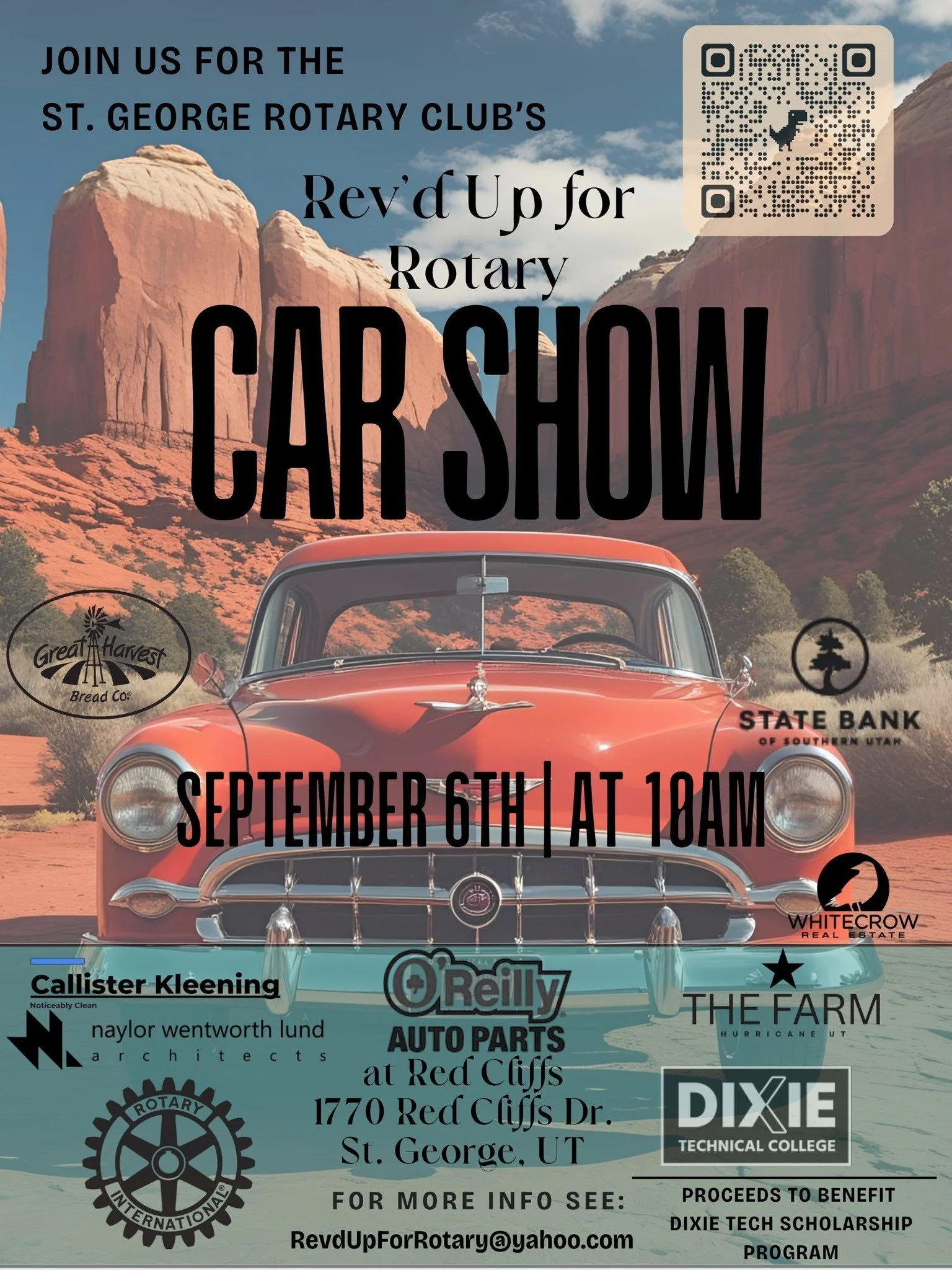 Revd Up For Rotary Car Show St George Rotary Club sep 6th 2025