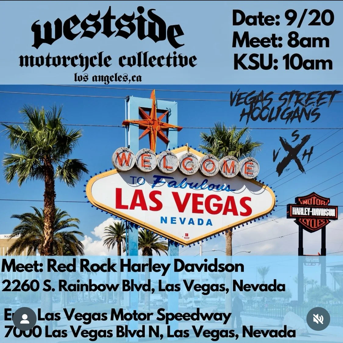 Westsite Motorcycle Collective Red Rock Harley Davidson Vegas Street Hooligans sep 20th 2025