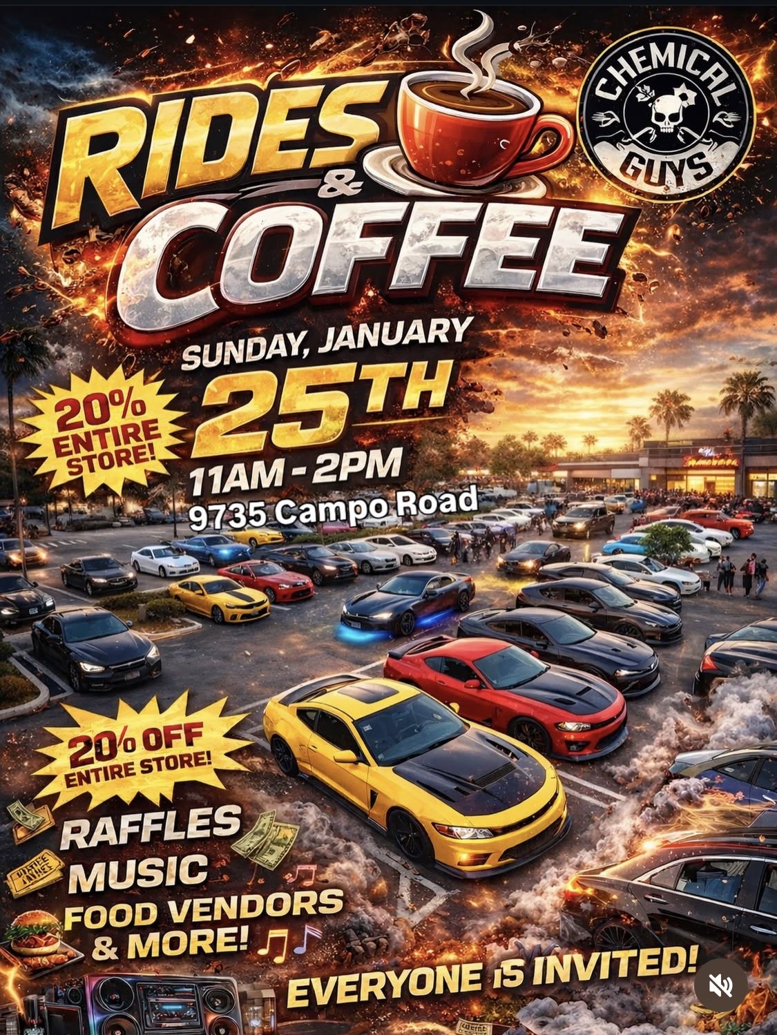 Rides and Coffee Chemical Guys jan 25th 2026