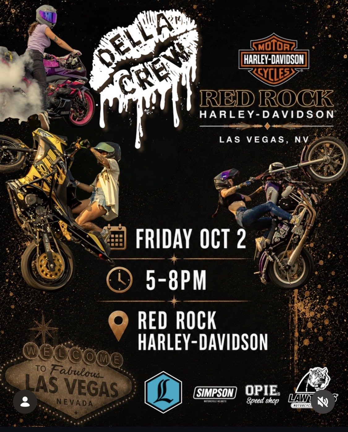 Della Crew Red Rock Harley Davidson oct 2nd 2026