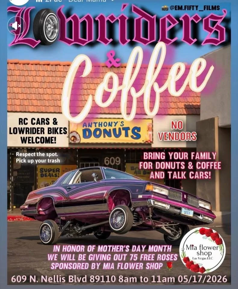 Lowriders and Coffee Anthonys Donuts may 17th 2026