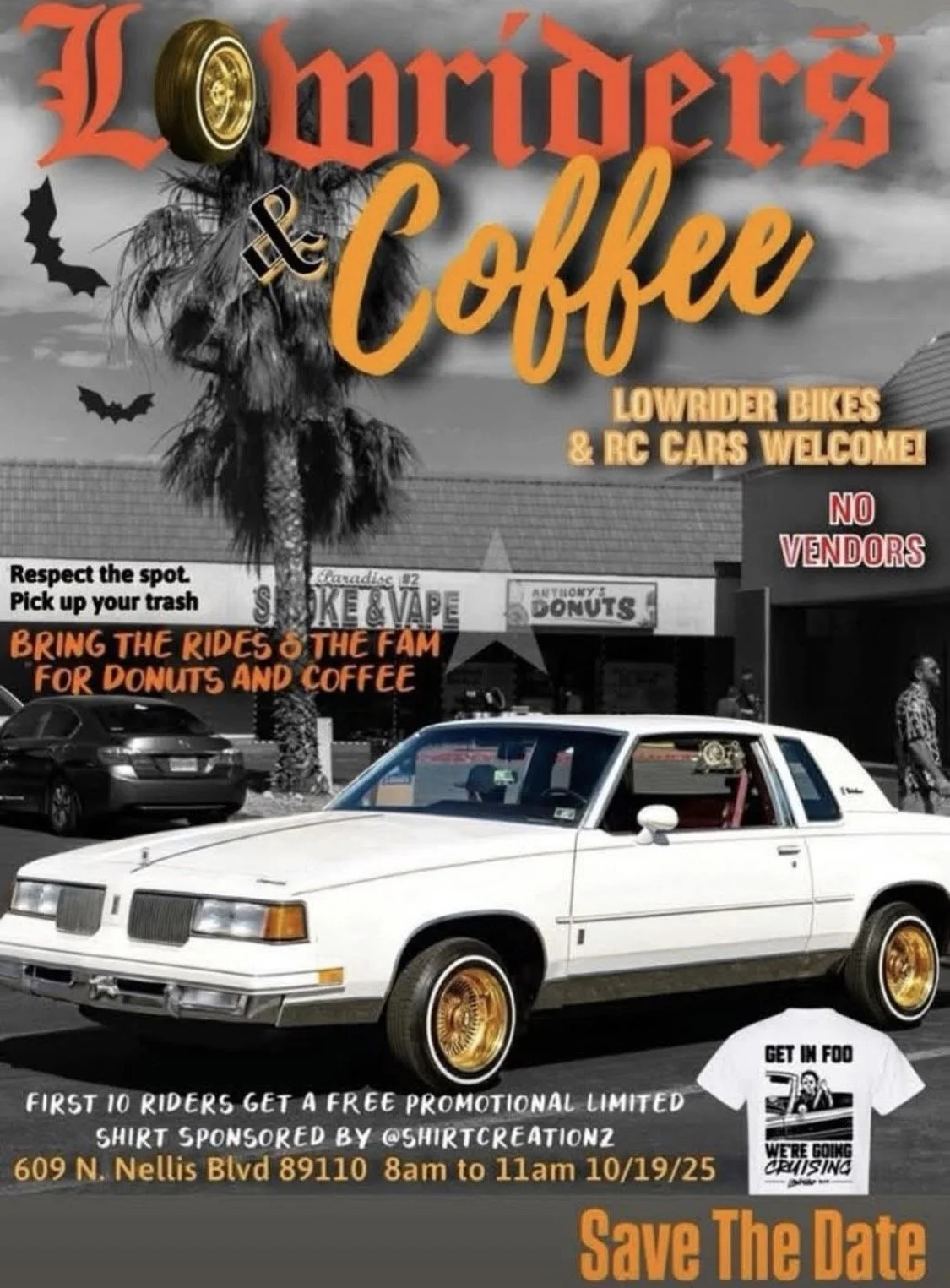 Lowriders and Coffee at Anthonys Donuts oct 19th 2025