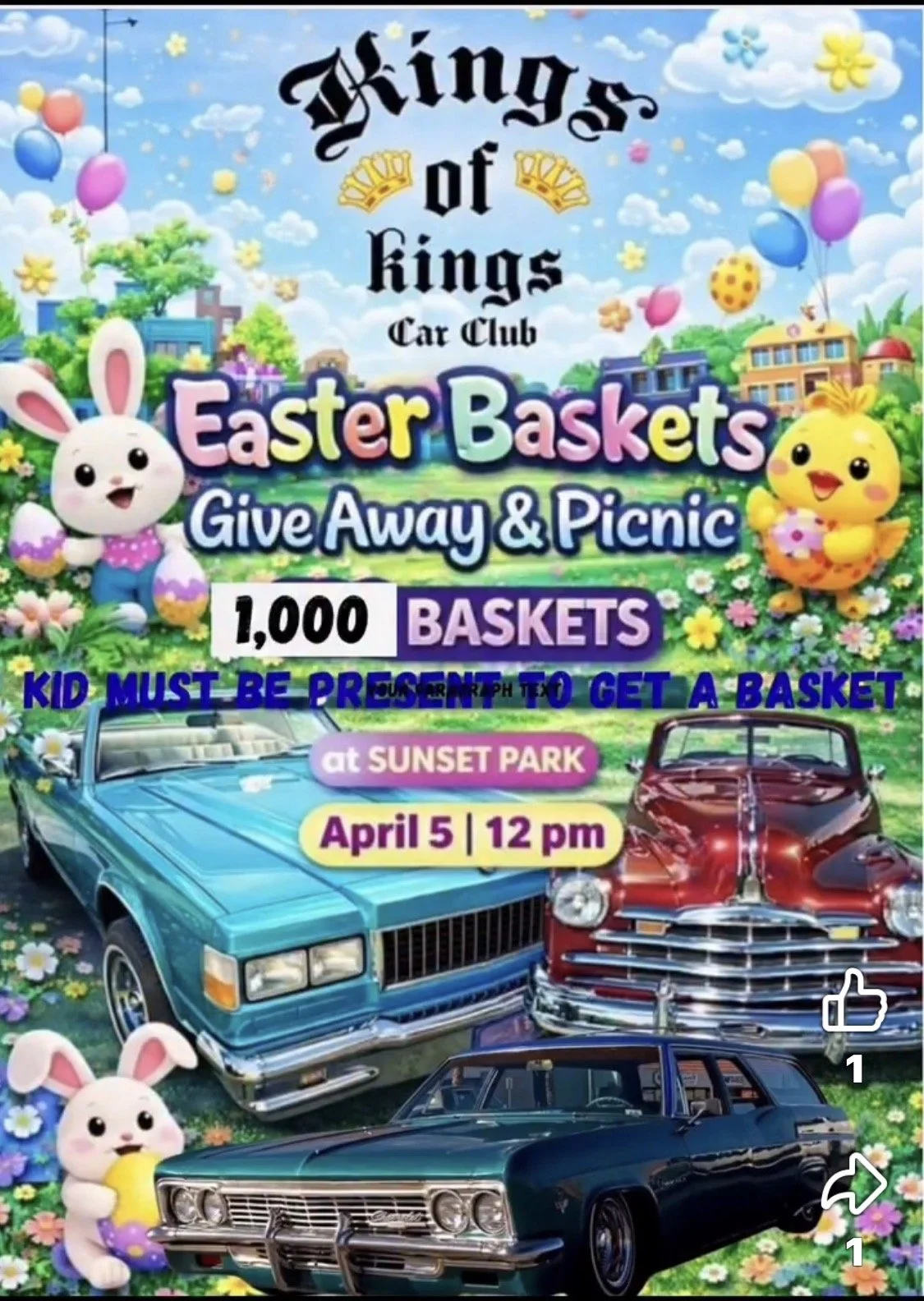 Lowrider Kings of Kings Car Club Easter Baskets apr 5th 2026