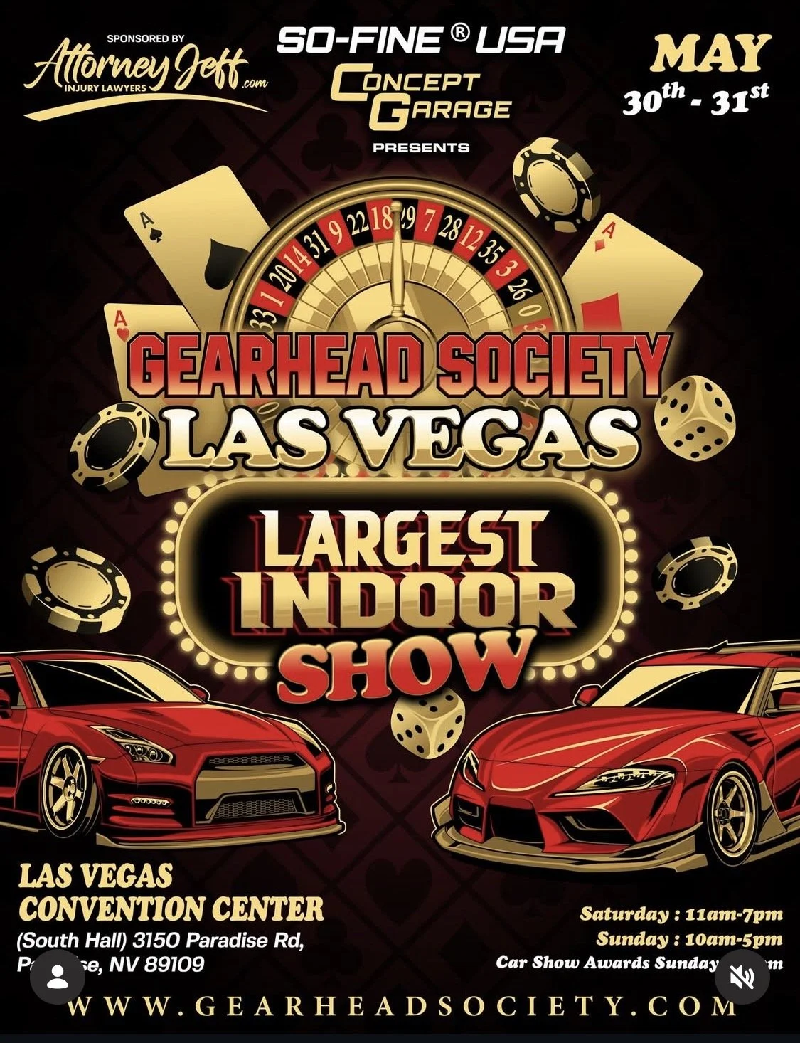 Gearhead Society Las Vegas Largest Indoor Show Concept Garage may 30th 31st 2026