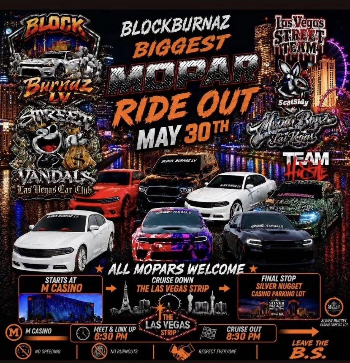 Blockburnaz Biggest Mopar Ride Out Car Meet may 30th 2026