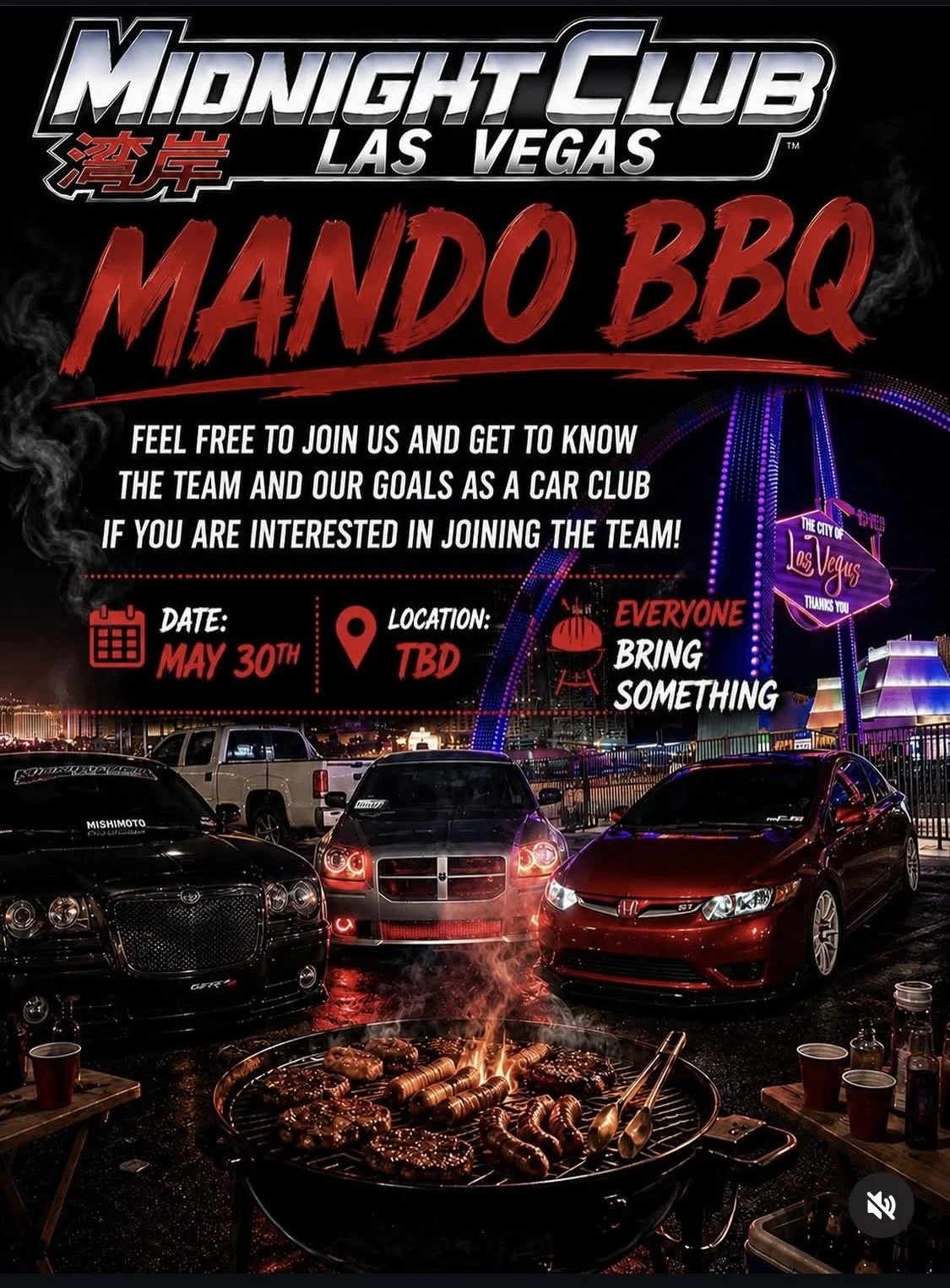 Midnight Club Las Vegas Mando BBQ may 30th 2026
