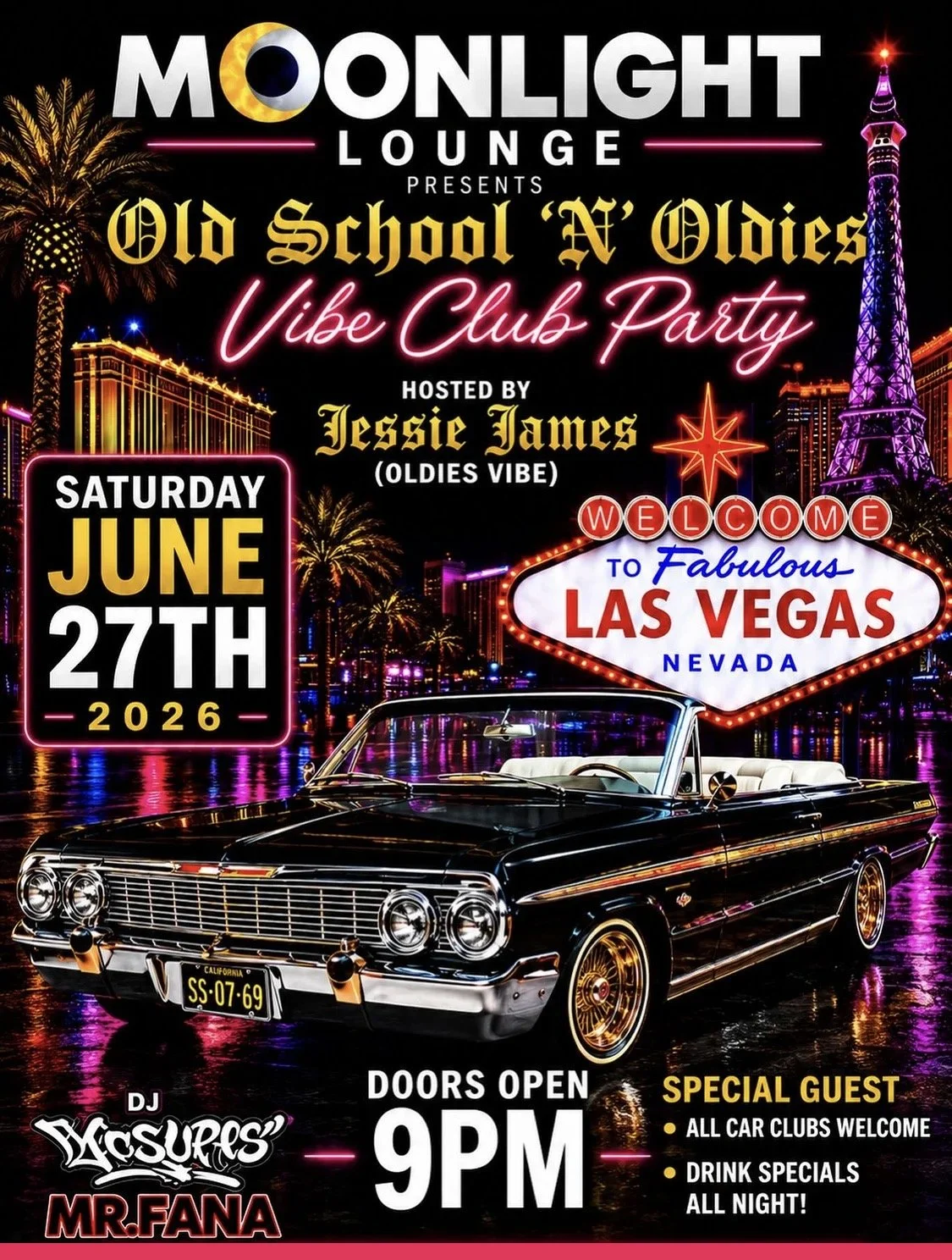 Old School-N-Oldies Vibe Club Party Moonlight Lounge june 27th 2026