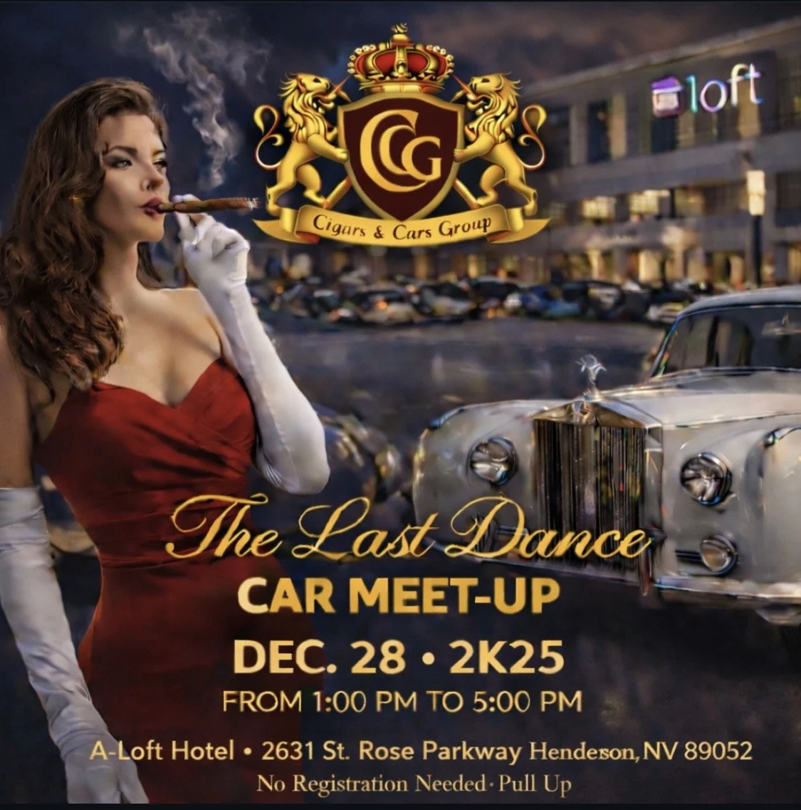 The Last Dance Car Meet Up Cigars and Cars Group dec 28th 2025