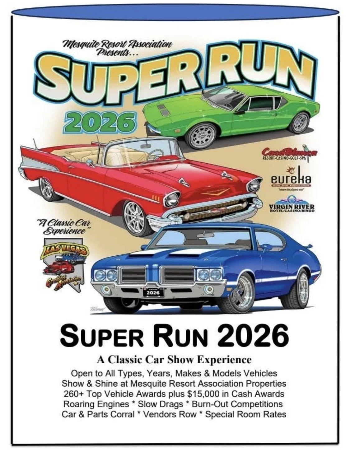 Super Run 2026 Mesquite Resort Las Vegas Cruisin Association sep 18th-20th 2026