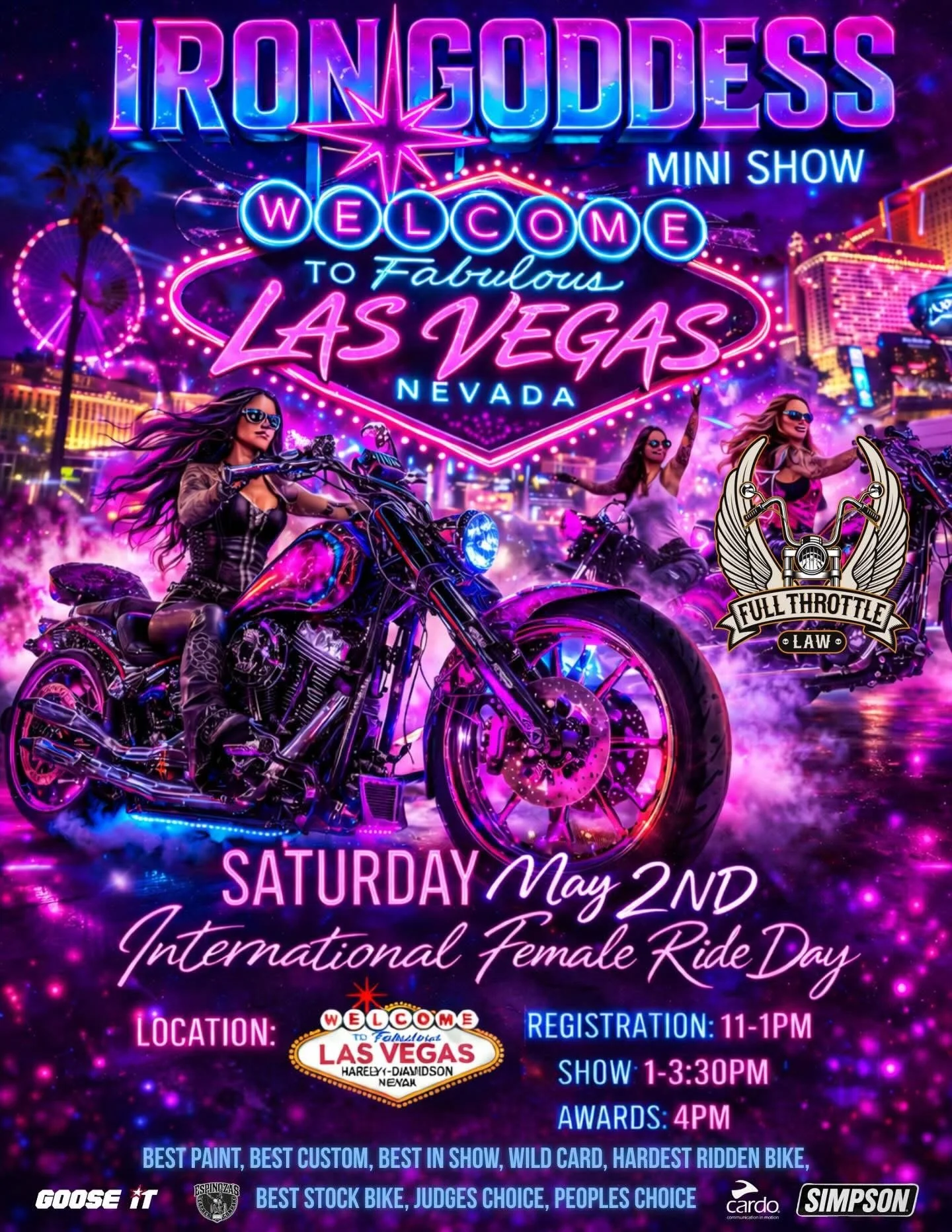 Iron Goddess Mini Show International Female Ride Day Harley Davidson may 2nd 2026