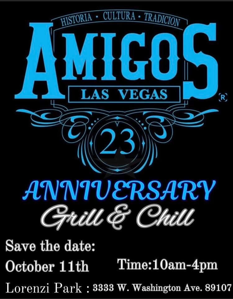 Lowriders Amigos Las Vegas 23rd Anniversary Grill and Chill Lorenzi Park Oct 11th 2025