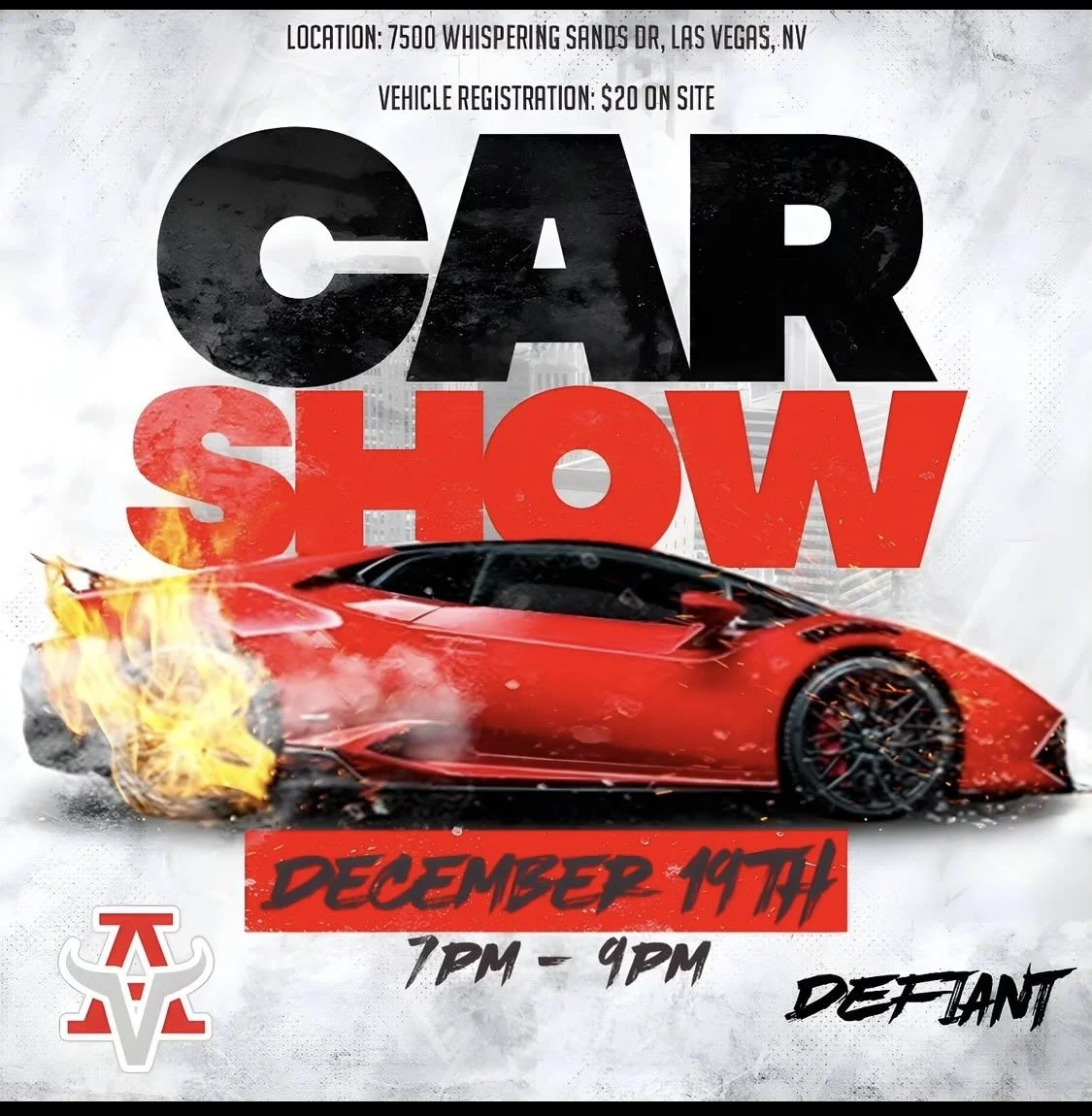 Car Show Arbor Valley High School Defiant Apparel dec 19th 2025