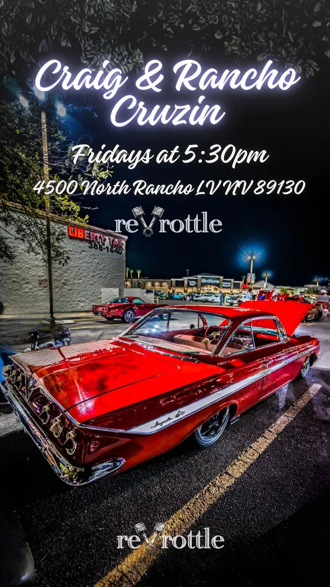Craig and Rancho Cruzin at Boulevard Home Las Vegas Car Meet july 3rd 2026