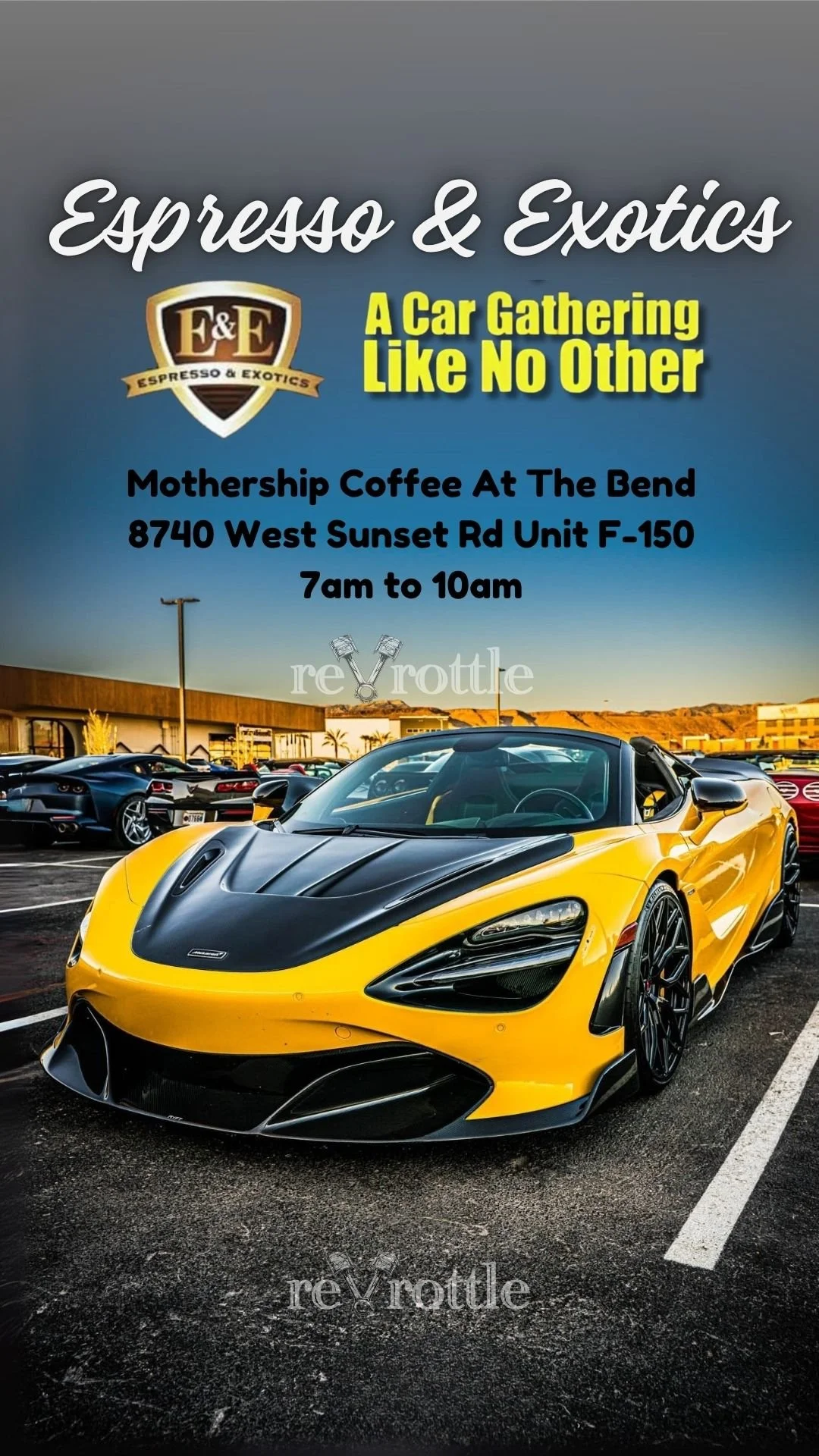 Espresso and Exotics Mothership Coffee at the Bend Cars Show august 10th 2025