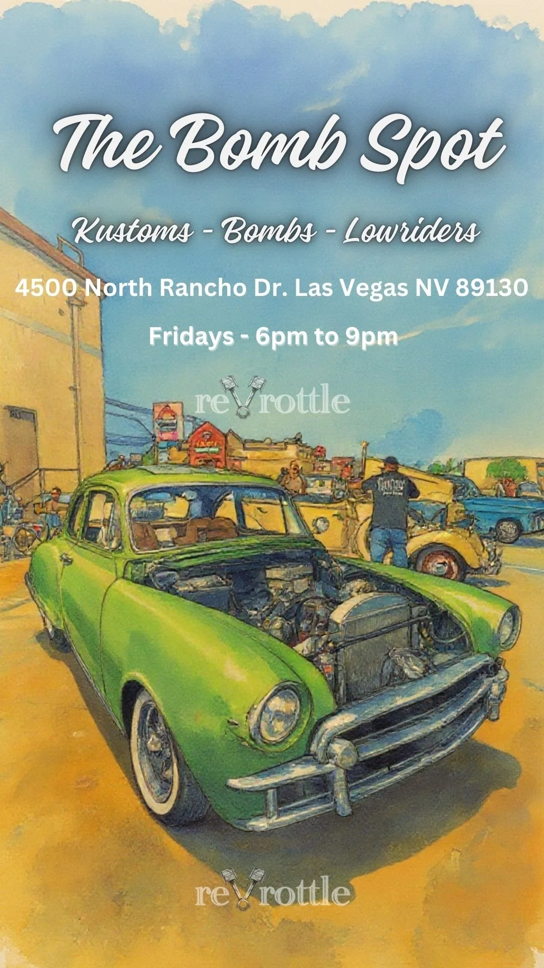 The Bomb Spot Kustoms Bombs Lowriders Las Vegas Car Meet sep 19th 2025