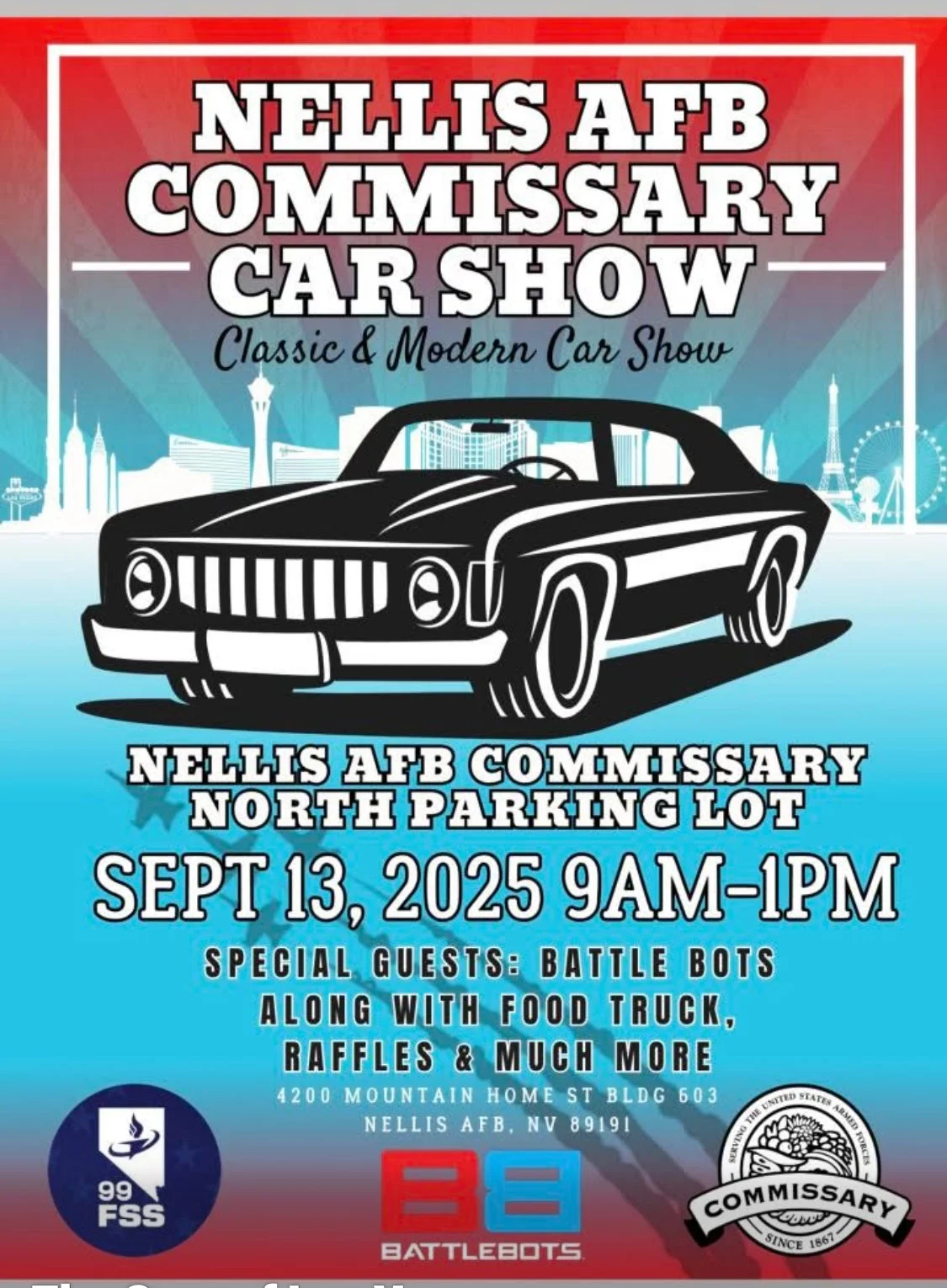 Nellis AFB Commissary Classic and Modern Car Show sep 13th 2025