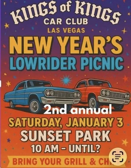 Kings of Kings Car Club LV New Years Lowrider Picnic Sunset Park jan 3rd 2026