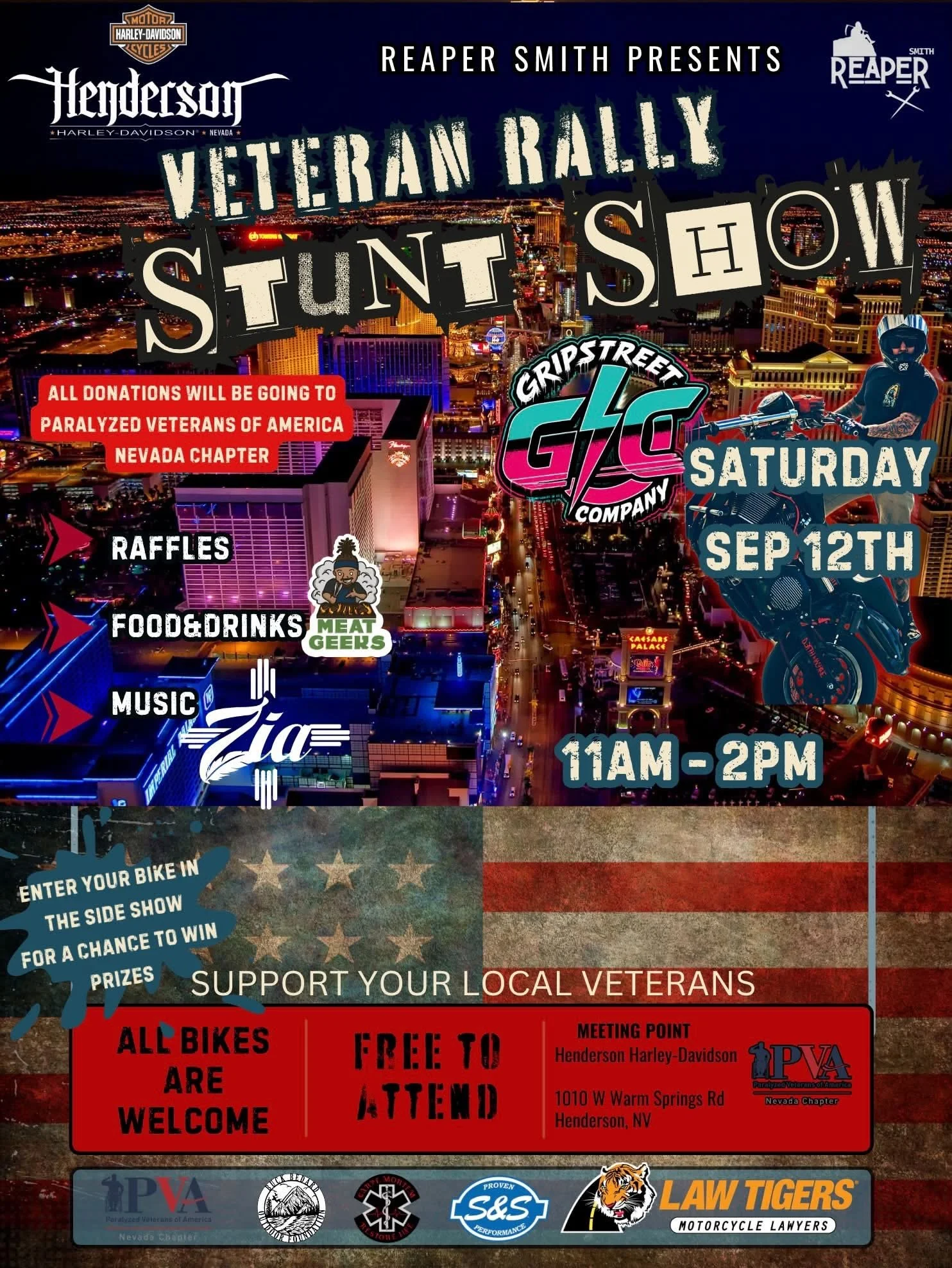 Veteran Rally Stunt Show Harley Davidson Henderson sep 12th 2026