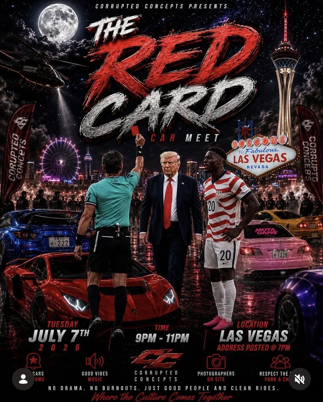 The Red Card Car Meet Corrupted Concepts jul 7th 2026